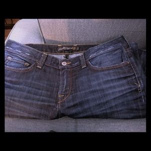 LUCKY BRAND Women’s Dark Wash Low Rose Lola Boot